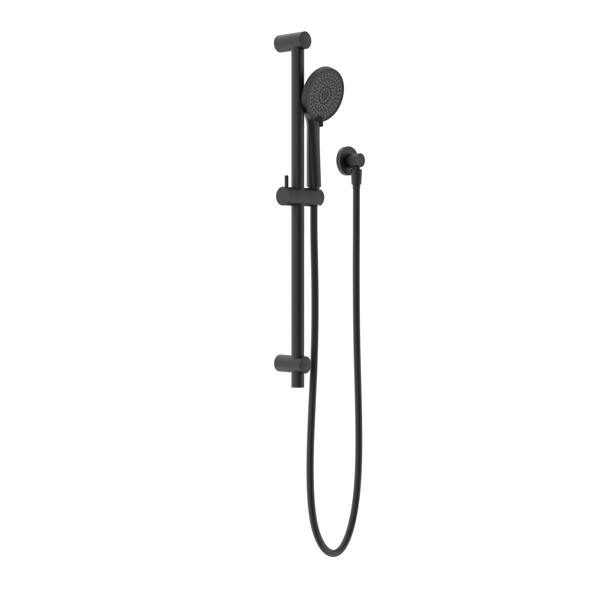 ROUND METAL PROJECT SHOWER RAIL 4 STAR RATING MATTE BLACK