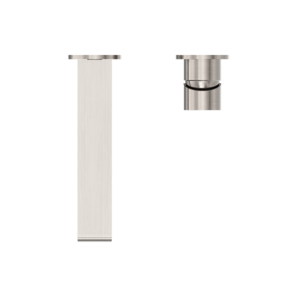 BIANCA WALL BASIN/BATH MIXER SEPARATE BACK PLATE 230MM BRUSHED NICKEL