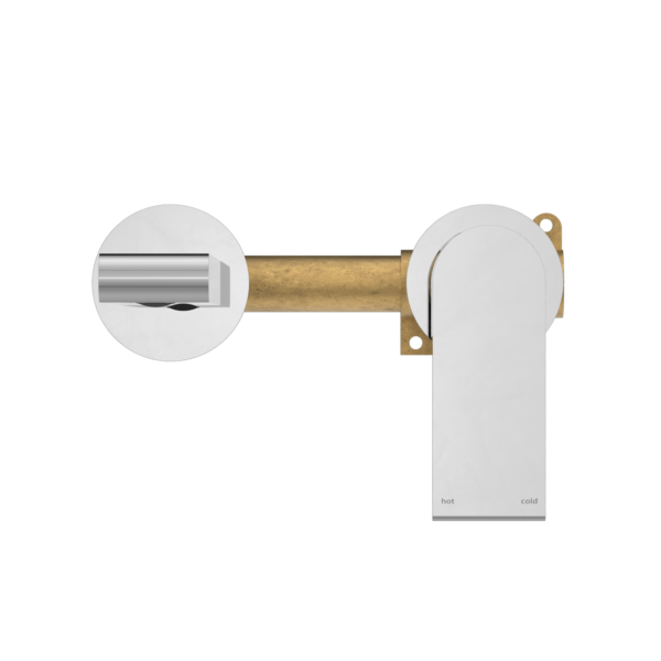 BIANCA WALL BASIN/BATH MIXER SEPARATE BACK PLATE 187MM CHROME