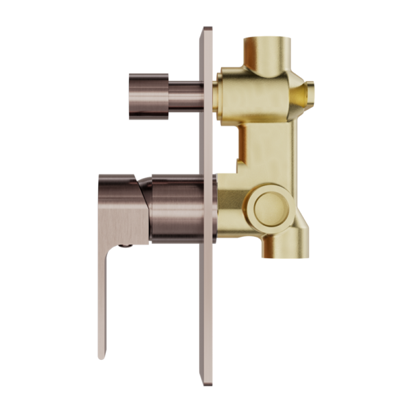 BIANCA SHOWER MIXER WITH DIVERTOR BRUSHED BRONZE
