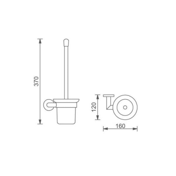 DOLCE TOILET BRUSH HOLDER CHROME
