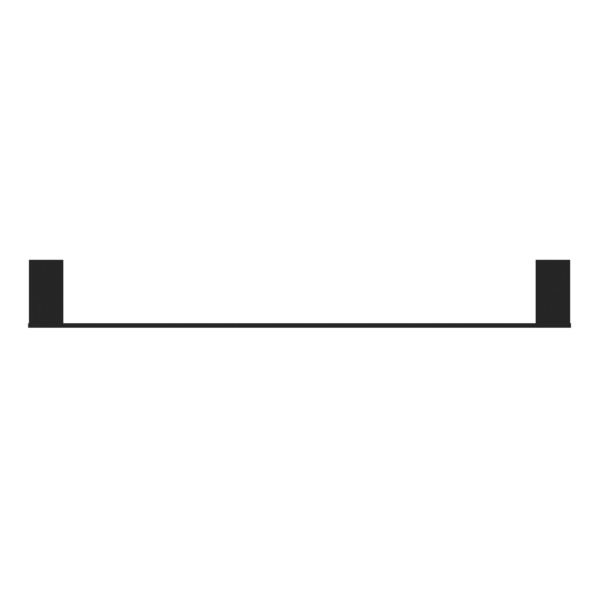 CELIA SINGLE TOWEL RAIL 600MM MATTE BLACK