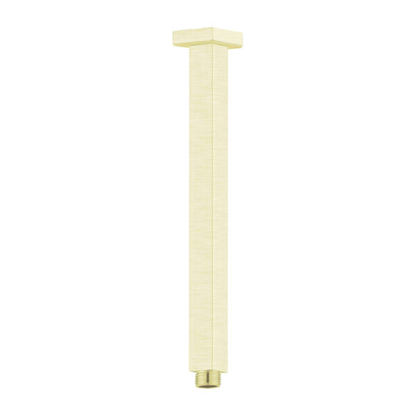 SQUARE CEILING ARM 300MM LENGTH BRUSHED GOLD