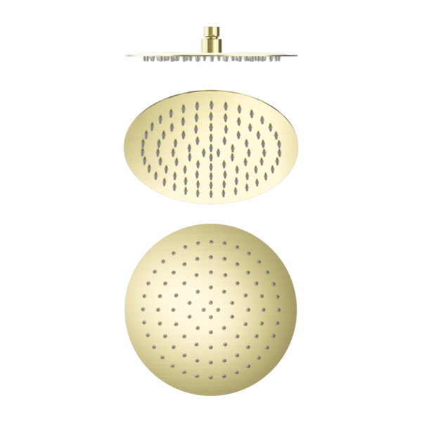 250MM ROUND STAINLESS STEEL SHOWER HEAD 4 STAR RATING BRUSHED GOLD