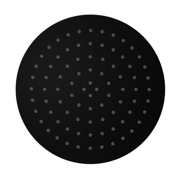 250MM ROUND STAINLESS STEEL SHOWER HEAD 4 STAR RATING MATTE BLACK