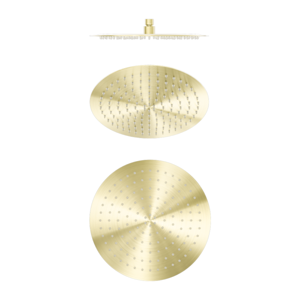 ZEN SS316L 300MM ROUND SHOWER HEAD BRUSHED GOLD