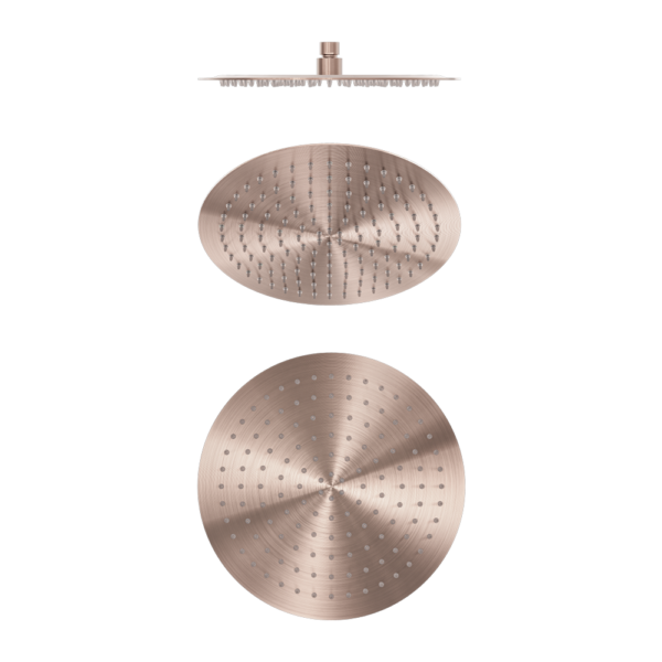 ZEN SS316L 300MM ROUND SHOWER HEAD BRUSHED BRONZE