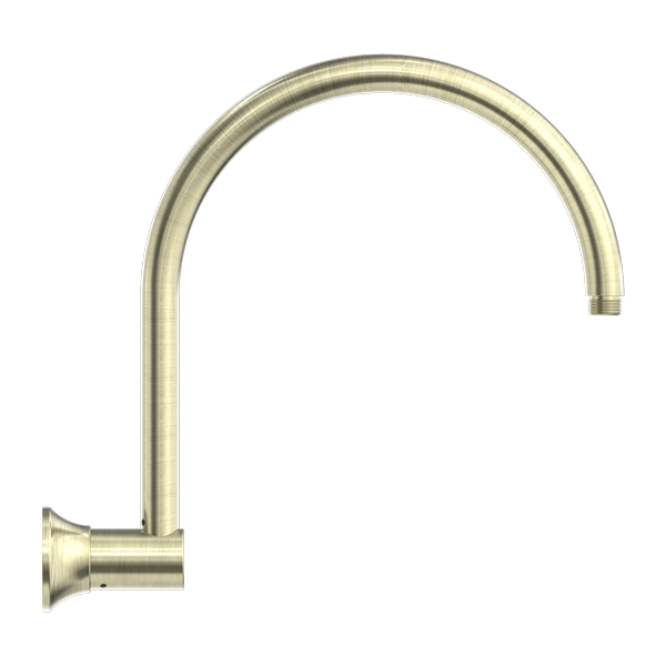 YORK SHOWER ARM AGED BRASS