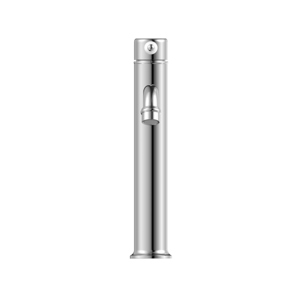 YORK STRAIGHT TALL BASIN MIXER WITH WHITE PORCELAIN LEVER CHROME