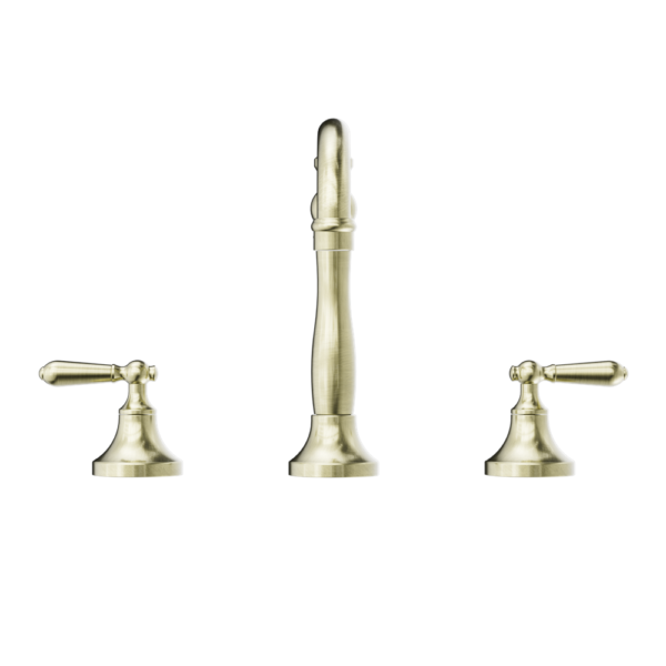 YORK BASIN SET WITH METAL LEVER AGED BRASS