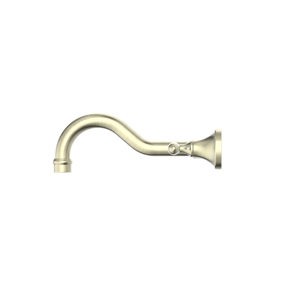 YORK WALL BASIN SET WITH METAL LEVER AGED BRASS
