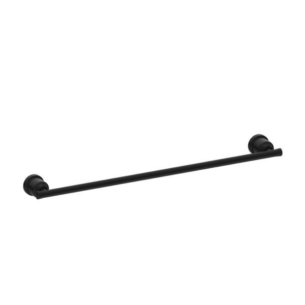 YORK SINGLE TOWEL RAIL 600MM MATTE BLACK