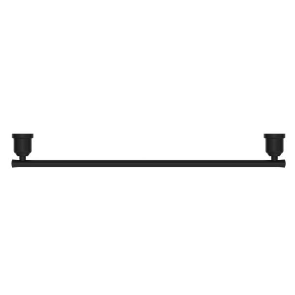 YORK SINGLE TOWEL RAIL 600MM MATTE BLACK