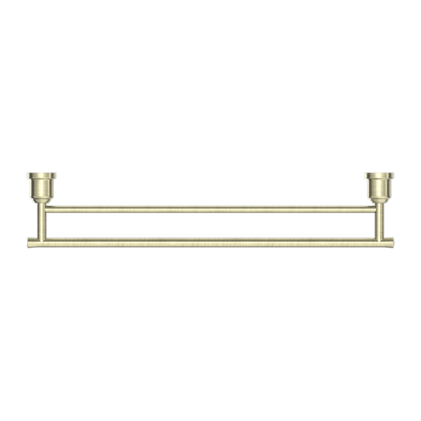 YORK DOUBLE TOWEL RAIL 600MM AGED BRASS