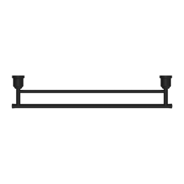 YORK DOUBLE TOWEL RAIL 600MM MATTE BLACK