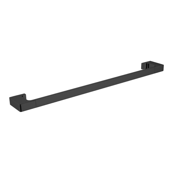 PEARL SINGLE TOWEL RAIL 600MM MATTE BLACK