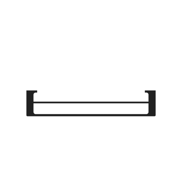 PEARL DOUBLE TOWEL RAIL 600MM MATTE BLACK