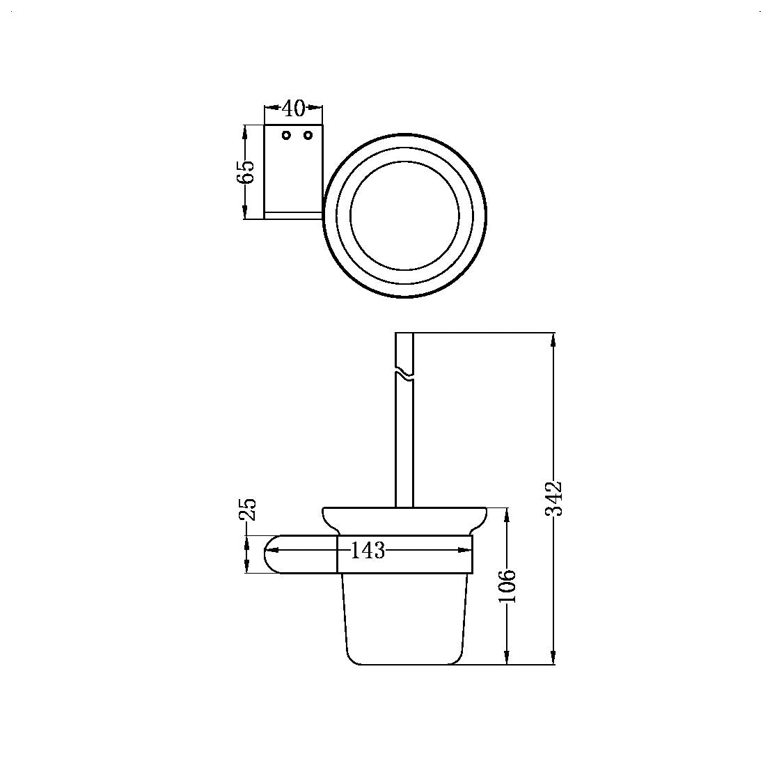 BIANCA TOILET BRUSH HOLDER CHROME