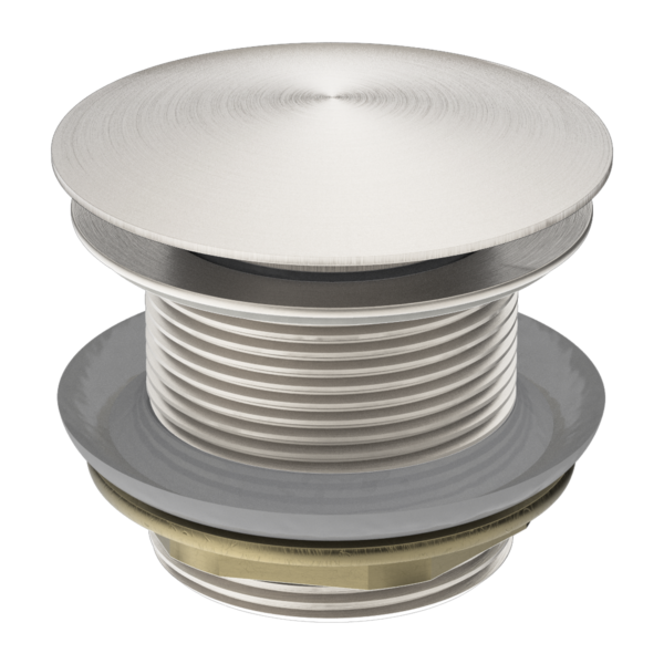 40MM BATH POP-UP PLUG WITH REMOVABLE WASTE NO OVERFLOW BRUSHED NICKEL