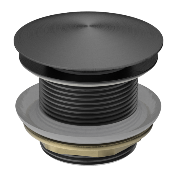 40MM BATH POP-UP PLUG WITH REMOVABLE WASTE NO OVERFLOW GUN METAL