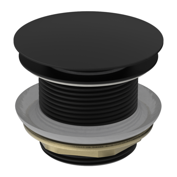 40MM BATH POP-UP PLUG WITH REMOVABLE WASTE NO OVERFLOW MATTE BLACK