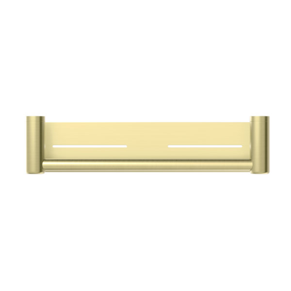 MECCA CARE 25MM GRAB RAIL WITH SHELF 300MM BRUSHED GOLD