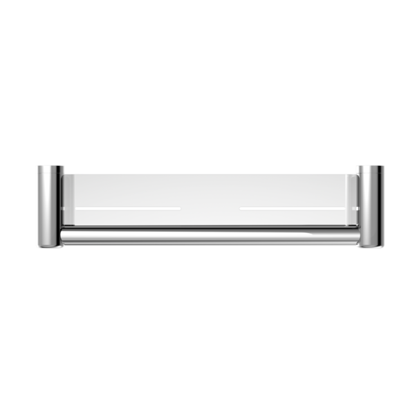 MECCA CARE 25MM GRAB RAIL WITH SHELF 300MM CHROME