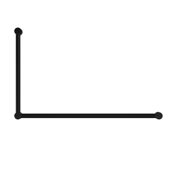 MECCA CARE 32MM DDA GRAB RAIL SET 90 DEGREE 600X1000MM MATTE BLACK