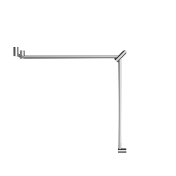 MECCA CARE 32MM DDA TOILET GRAB RAIL SET 90 DEGREE CONTINUOUS 600X1065X1025MM CHROME