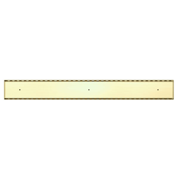 TILE INSERT V CHANNEL FLOOR GRATE 89MM OUTLET WITHOUT OUTLET AND HOLE SAW BRUSHED GOLD