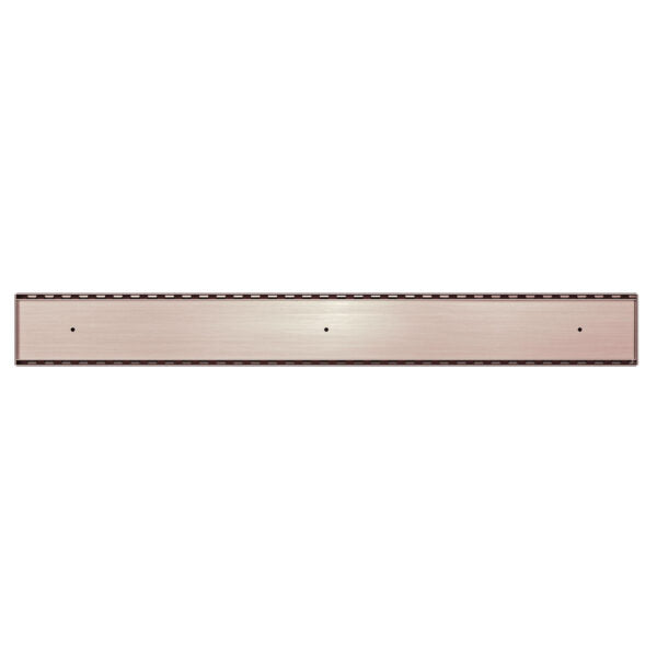TILE INSERT V CHANNEL FLOOR GRATE 89MM OUTLET WITH HOLE SAW BRUSHED BRONZE