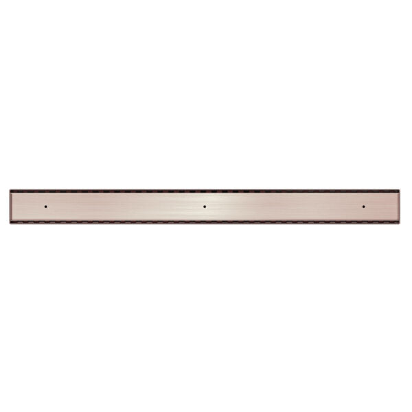 TILE INSERT V CHANNEL FLOOR GRATE 50MM OUTLET WITHOUT OUTLET AND HOLE SAW BRUSHED BRONZE