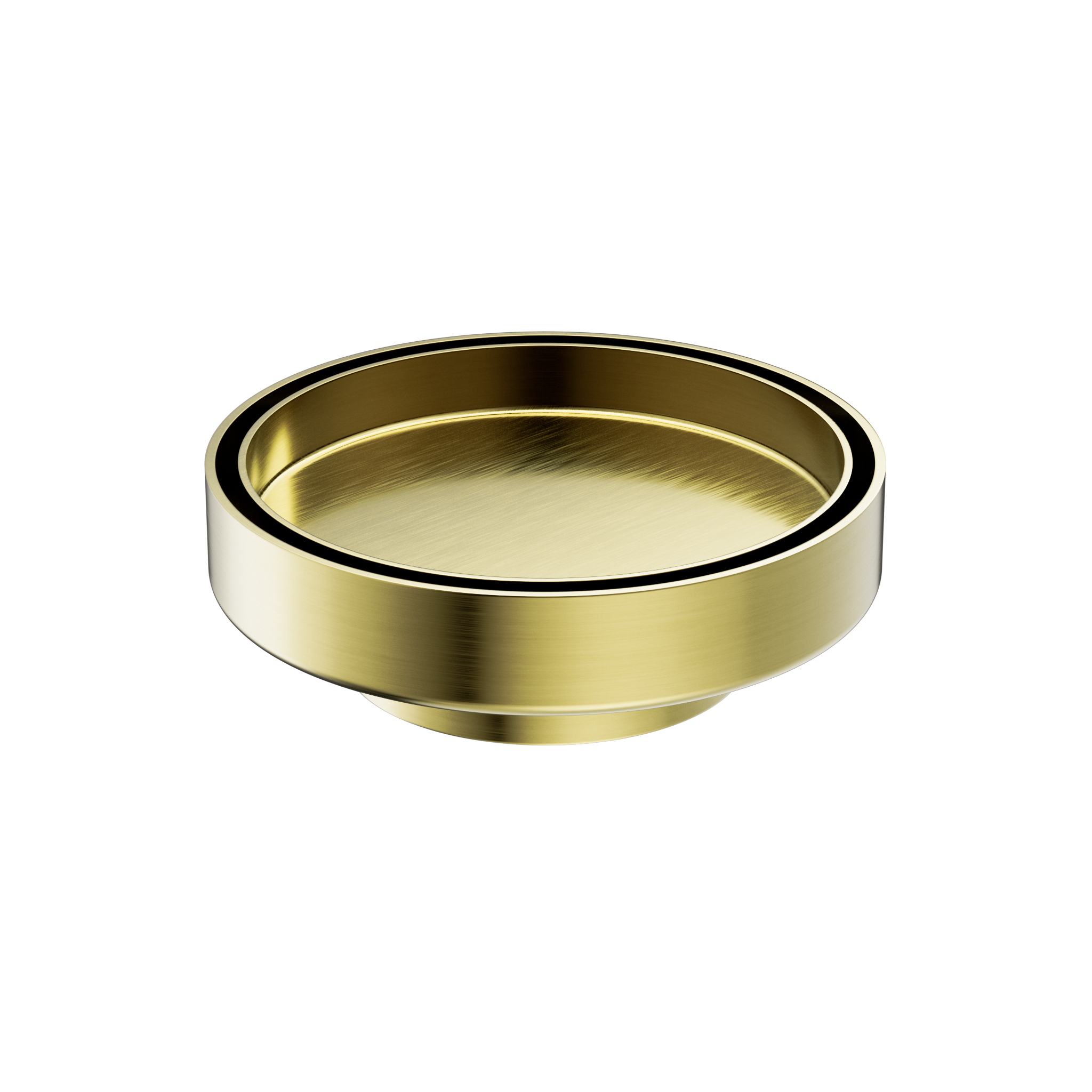130MM ROUND TILE INSERT FLOOR WASTE 80MM OUTLET BRUSHED GOLD