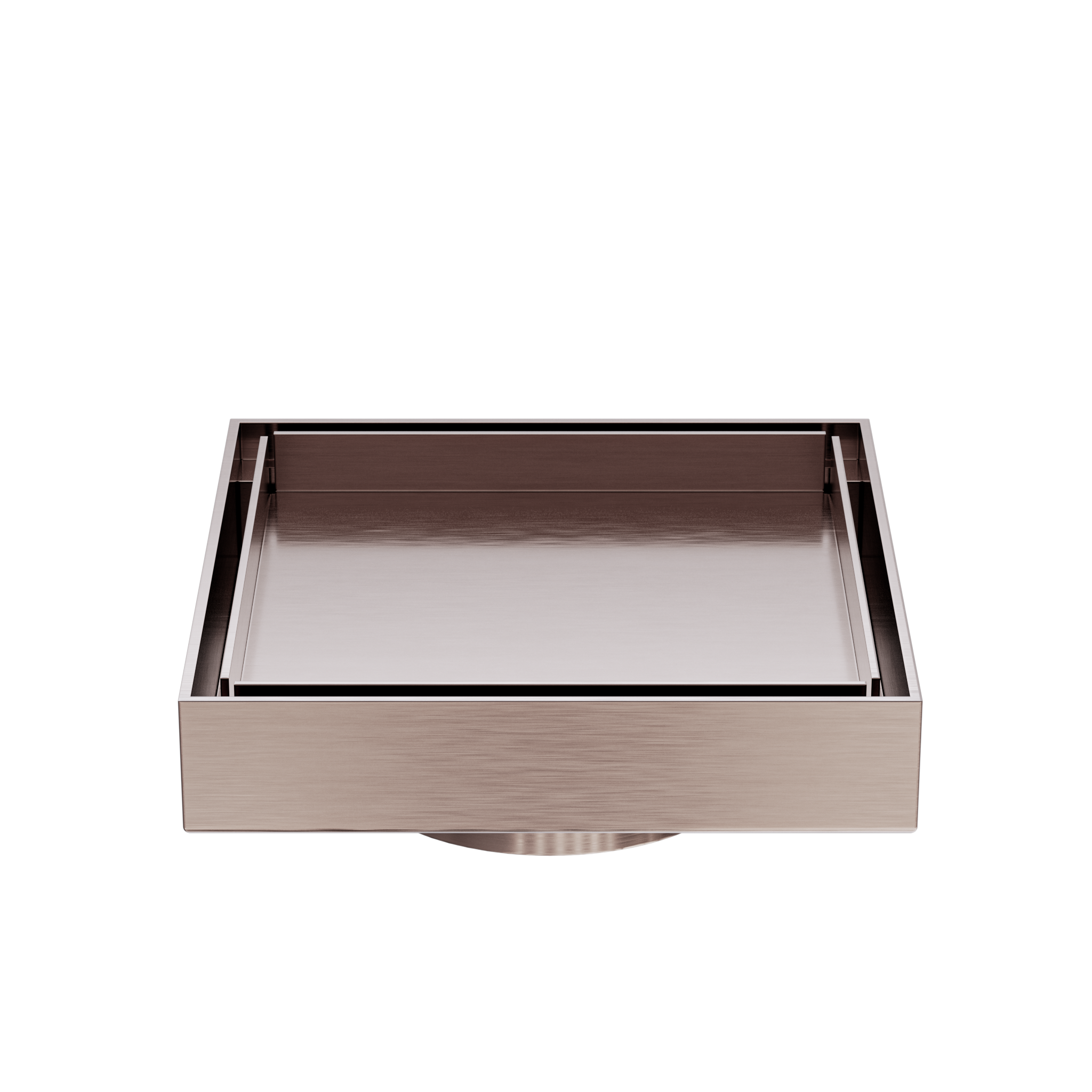 130MM SQUARE TILE INSERT FLOOR WASTE 80MM OUTLET BRUSHED BRONZE