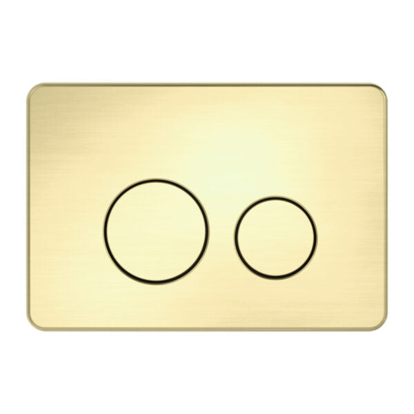IN WALL TOILET PUSH PLATE BRUSHED GOLD