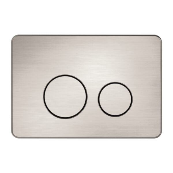 IN WALL TOILET PUSH PLATE BRUSHED NICKEL