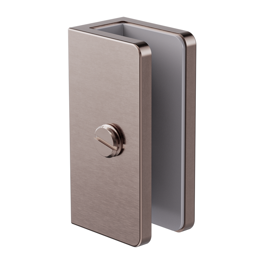 SHOWER U BRACKET 10MM GLASS BRUSHED BRONZE