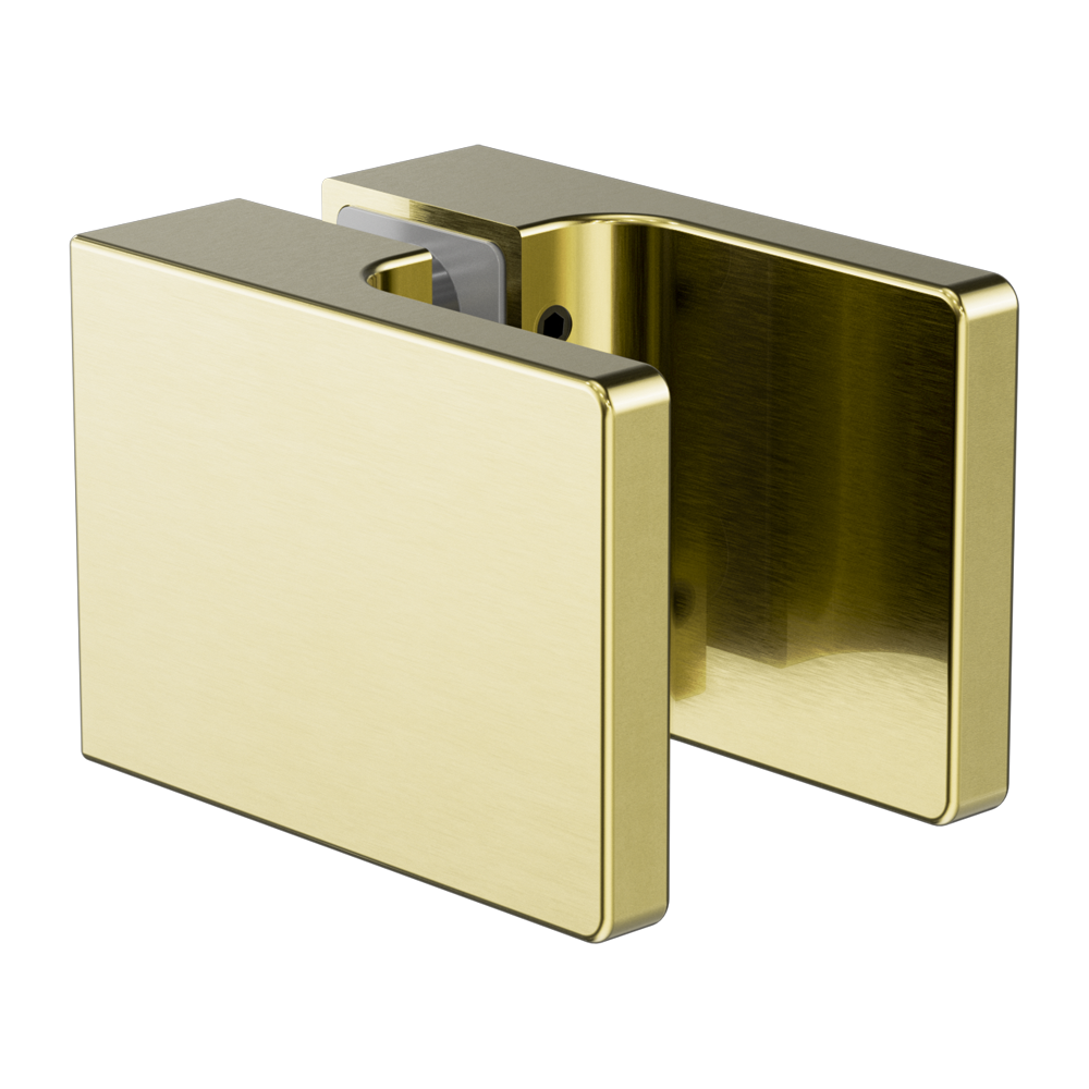 SQUARE SHOWER KNOB HANDLE BRUSHED GOLD