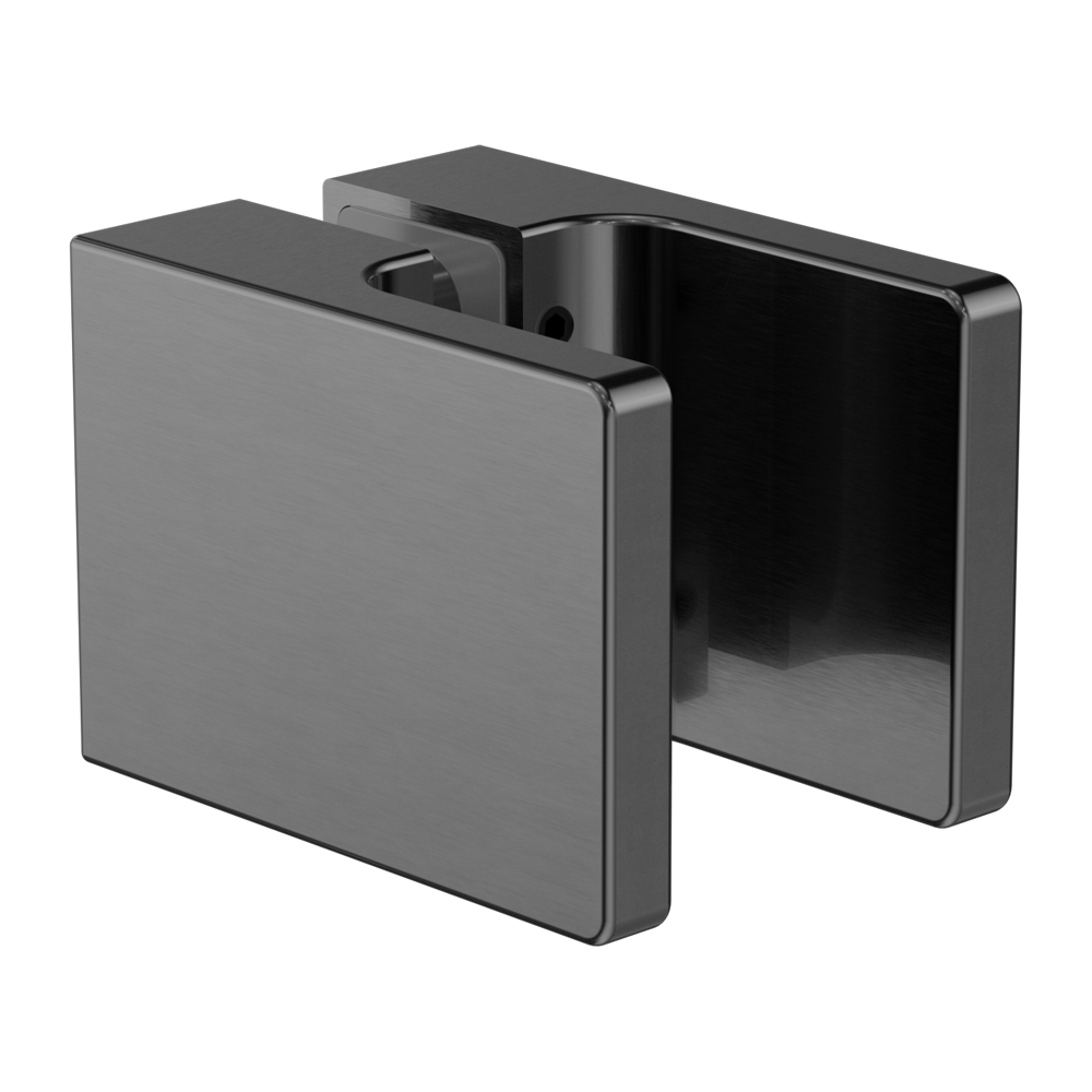 SQUARE SHOWER KNOB HANDLE GUN METAL