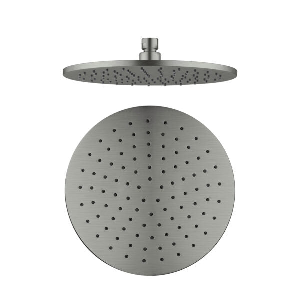 250MM ROUND SHOWER HEAD GUN METAL
