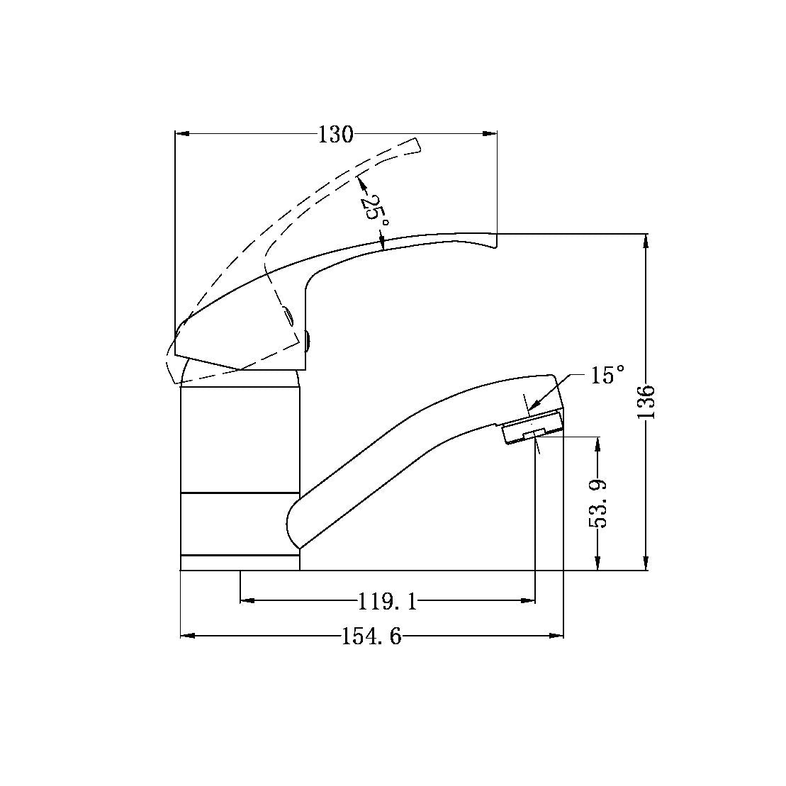 CLASSIC SWIVEL BASIN MIXER (100MM SPOUT) CHROME