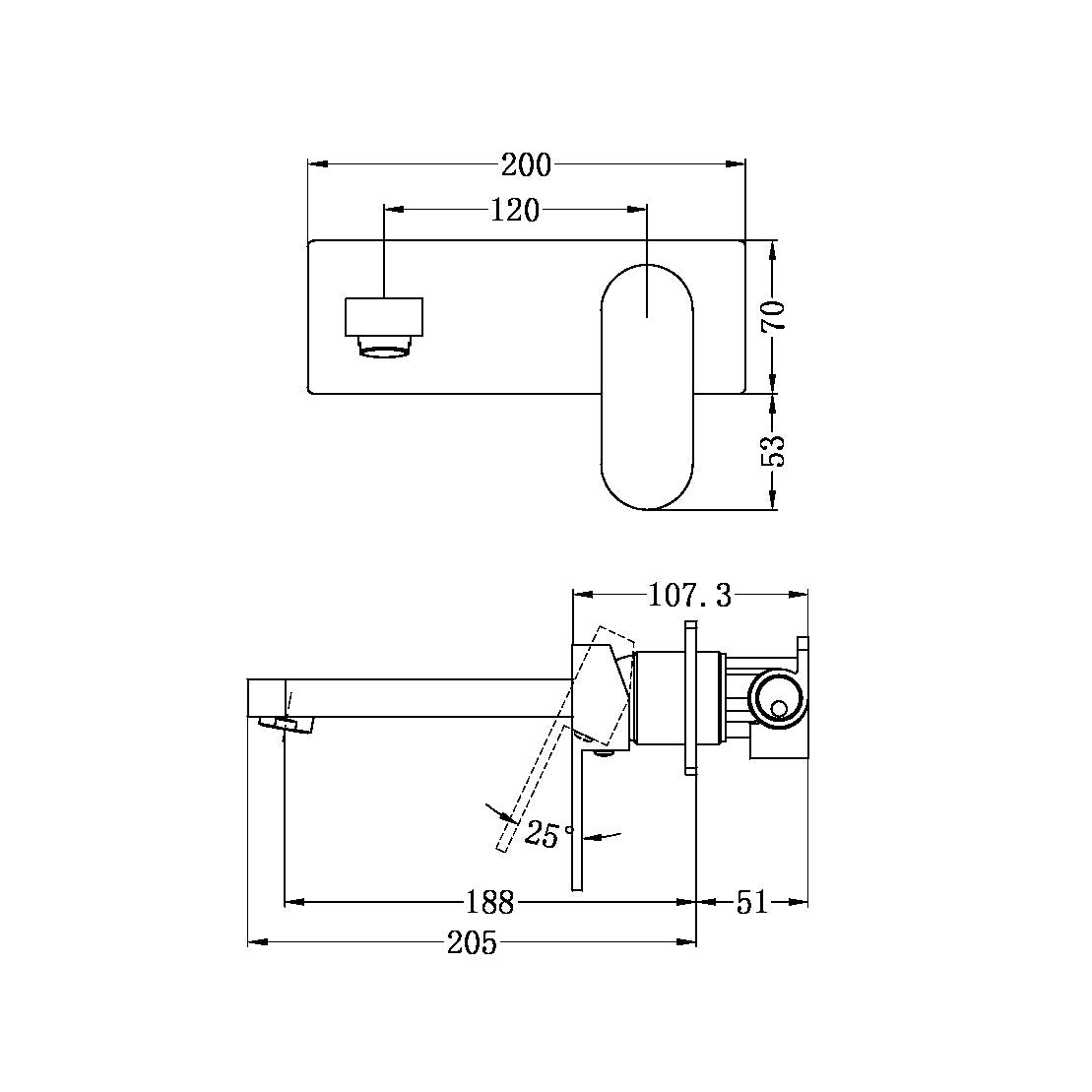 ECCO WALL BASIN/BATH MIXER CHROME