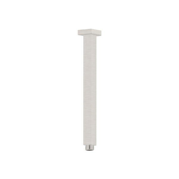 SQUARE CEILING ARM 300MM LENGTH BRUSHED NICKEL