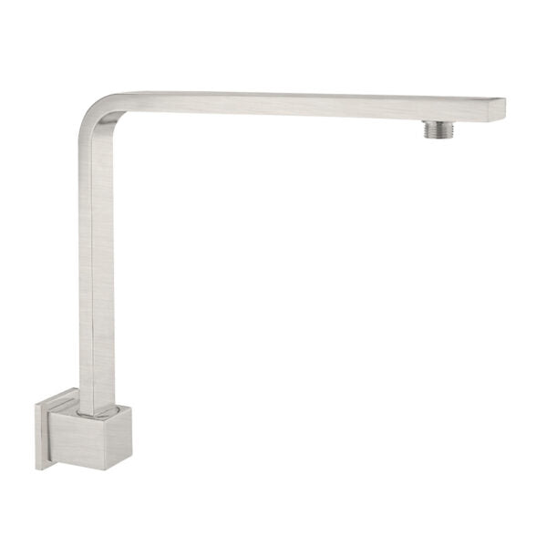 SQUARE SWIVEL SHOWER ARM BRUSHED NICKEL