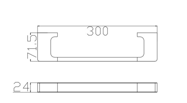 PEARL HAND TOWEL RAIL MATTE BLACK