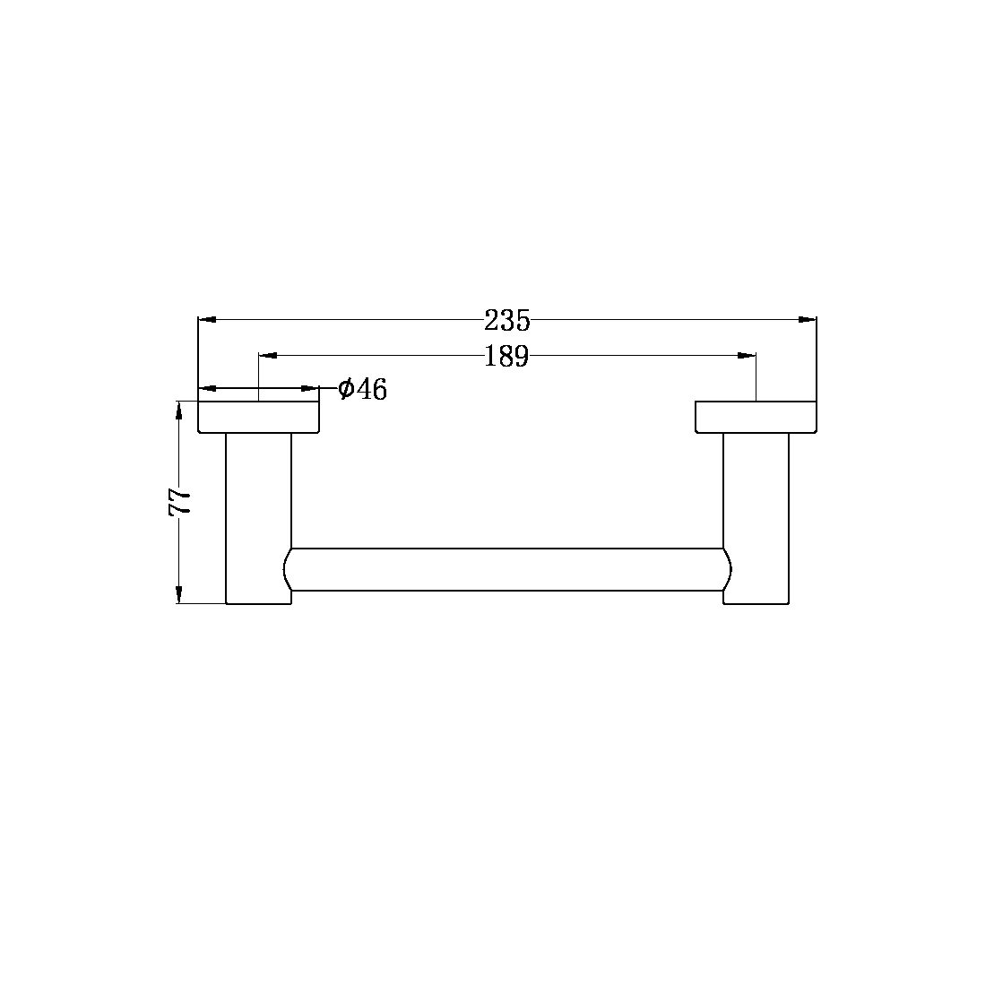 MECCA HAND TOWEL RAIL MATTE WHITE