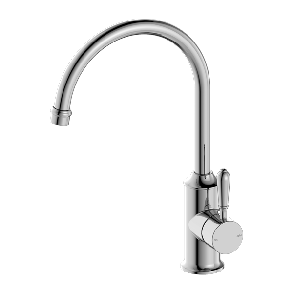 YORK KITCHEN MIXER GOOSENECK SPOUT WITH METAL LEVER CHROME