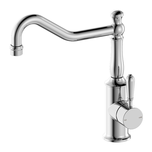 YORK KITCHEN MIXER HOOK SPOUT WITH METAL LEVER CHROME