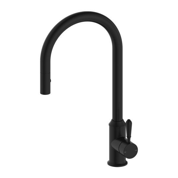 YORK PULL OUT SINK MIXER WITH VEGIE SPRAY FUNCTION WITH METAL LEVER MATTE BLACK