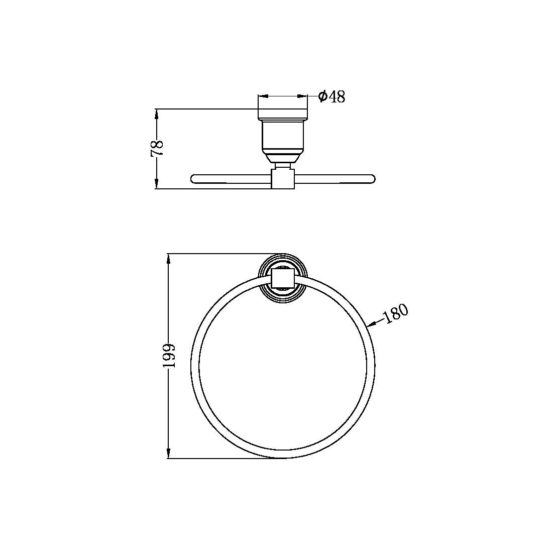 YORK TOWEL RING MATTE BLACK